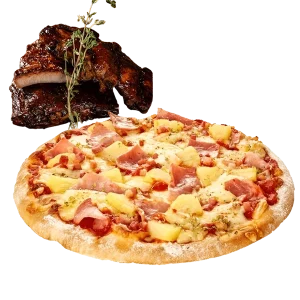 Lrg Pizza And Small Ribs